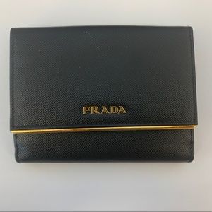 Prada Saffiano Black Wallet